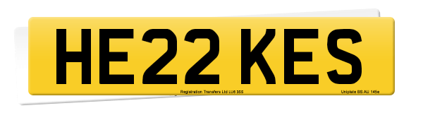 Registration number HE22 KES